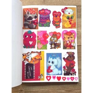 Book of vintage Valentine's Day cards from Hallmark- 26 animal cards unused